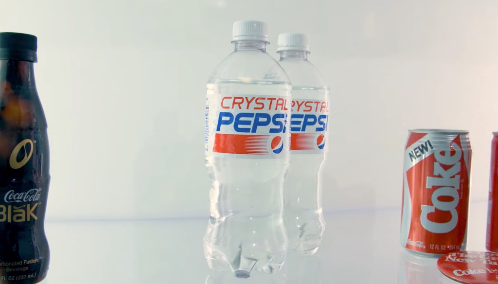 Pepsi's "Crystal Pepsi" had a brief shelf life until consumers complained it tasted too much like its normal counterpart.