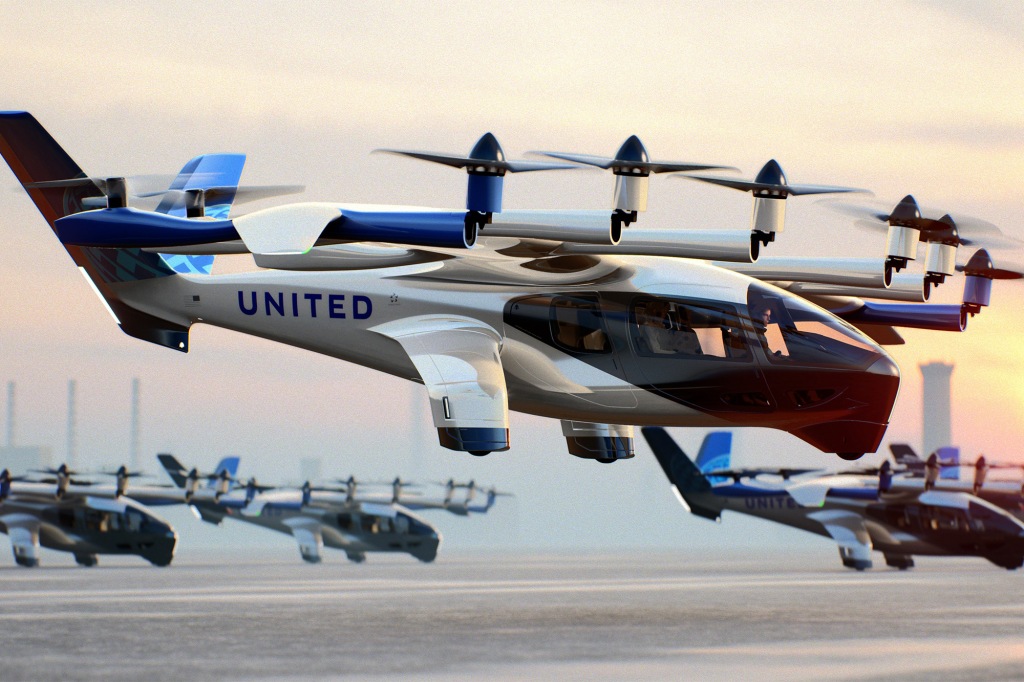 United Airlines flying taxi