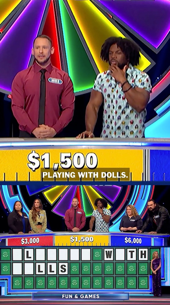 The correct answer was, "Playing with dolls." 