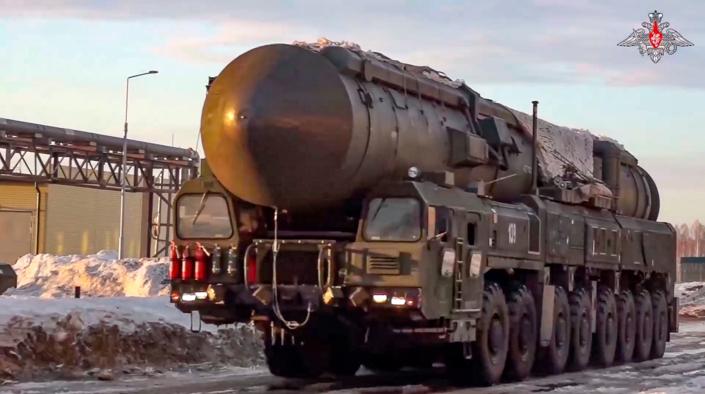 A Russian missile being transported.