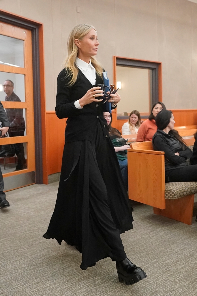 Gwyneth Paltrow at court in Utah. 