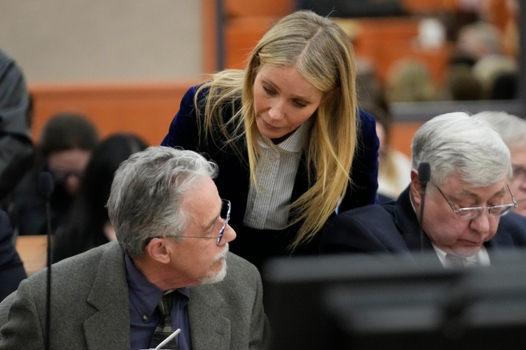 Gwyneth Paltrow at court in Utah. 