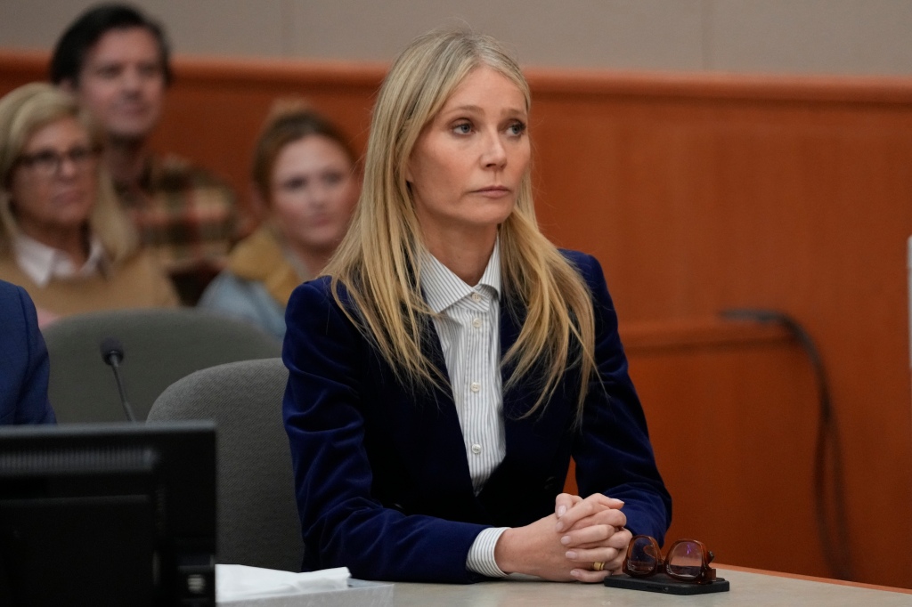 Gwyneth Paltrow at court in Utah. 