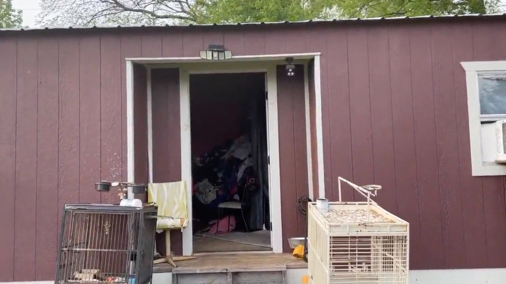 The converted shed is located on property owned by Charles Parson, 71, who took Noel's mom in before he was born.