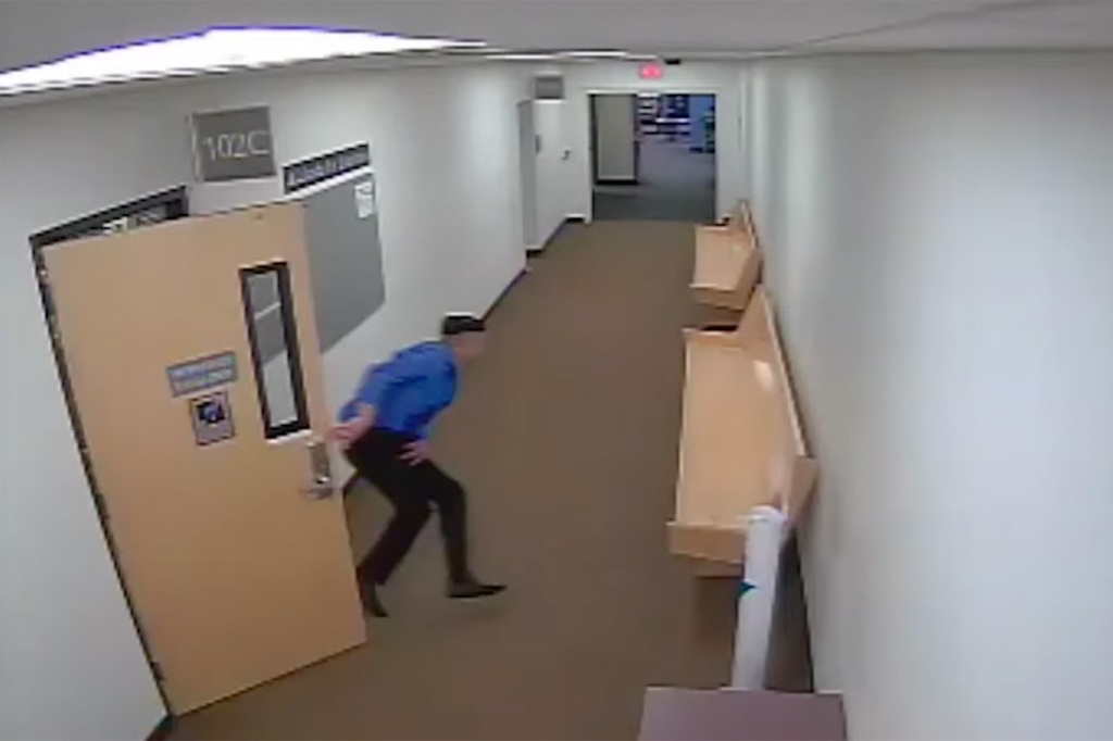 Security cameras caught Villalobos exiting the courtroom as he made his daring escape. 