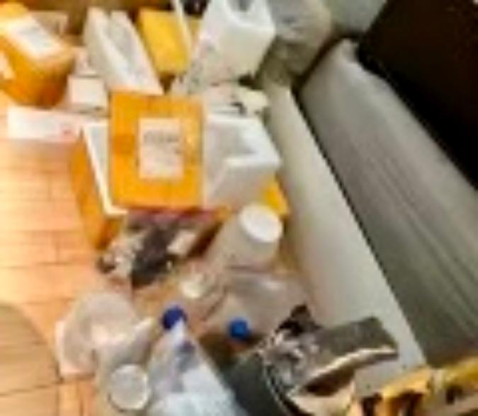 More narcotics equipment inside Christopher Fox's house is captured.
