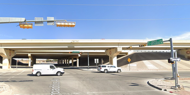 The intersection at Gateway South and Broaddus, where suspect Bruce Wayne Murphy was found yelling for help.