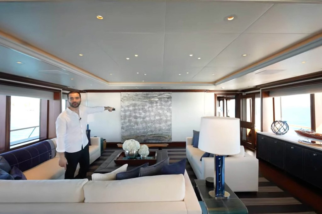 Flag has several lounge spaces on the boat where people can relax. 