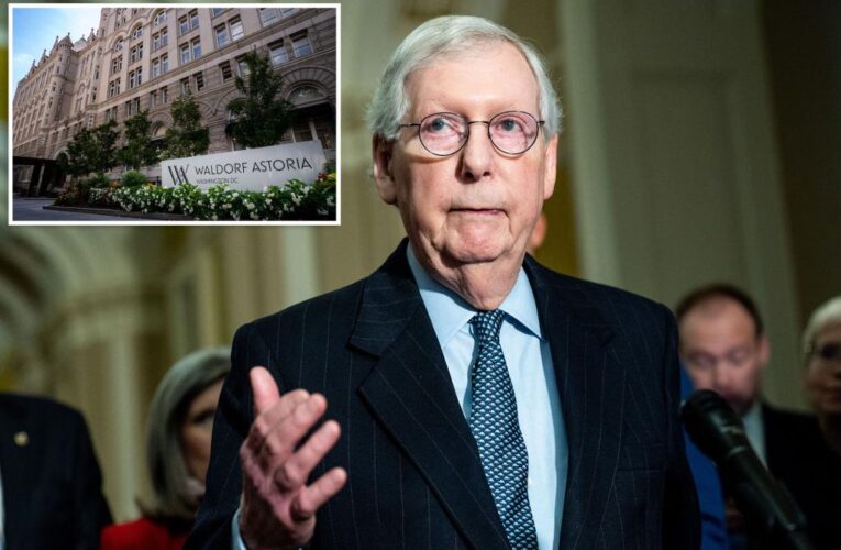 Mitch McConnell hospitalized after fall at Waldorf Astoria hotel