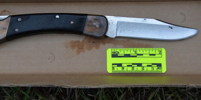 The knife Aiden Fucci used to stab Tristyn Bailey 114 times in Florida.