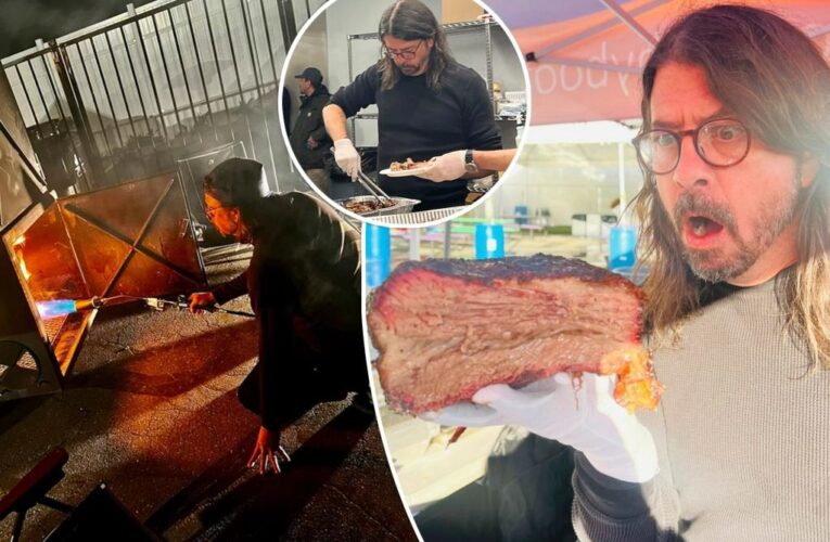Dave Grohl cooks meals for 24 hours at homeless shelter