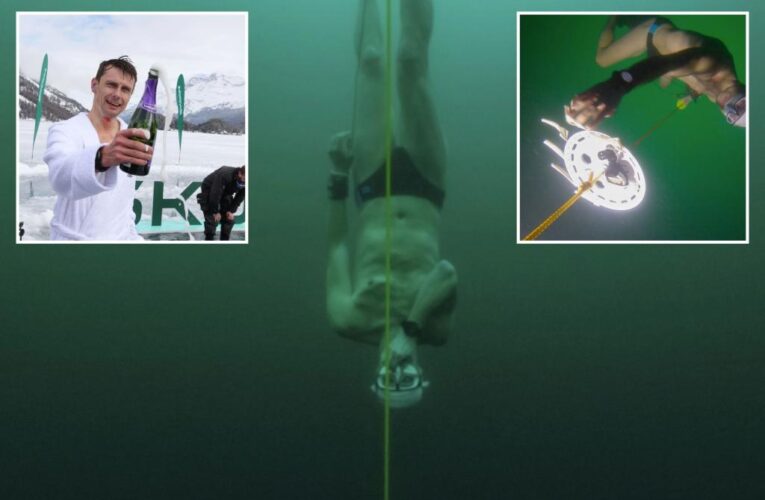 Czech free-diver David Vencl breaks Guiness World Record after icy plunge