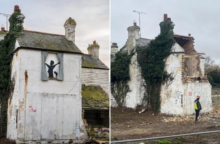 Banksy mural on abandoned UK farmhouse destroyed in building demolition
