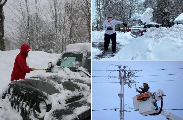 Northeast digs out from winter storm, faces power outages
