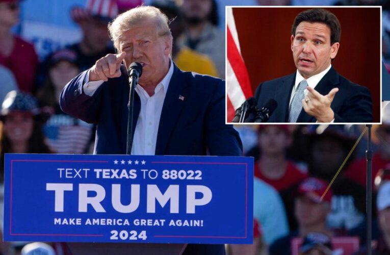 Trump Texas rally falls quiet after he mocks Ron DeSantis