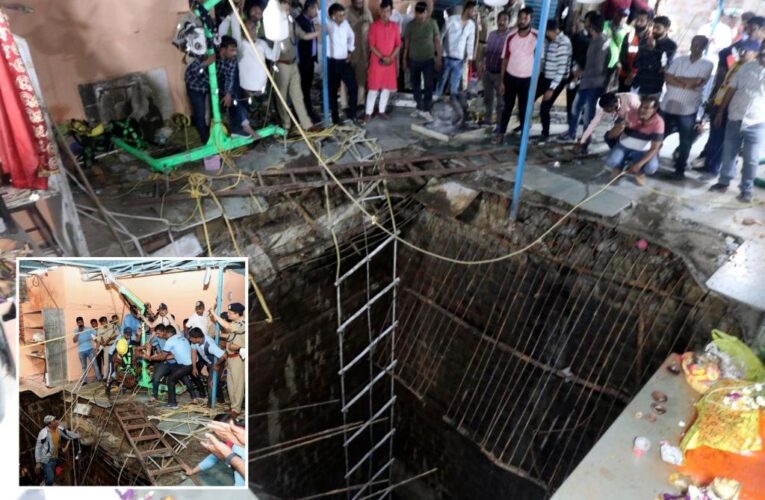 Indian temple collapses, 35 bodies found dead