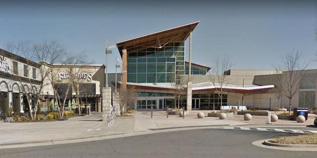 A Google Earth image shows an entrance to Northlake Mall in Charlotte, North Carolina.