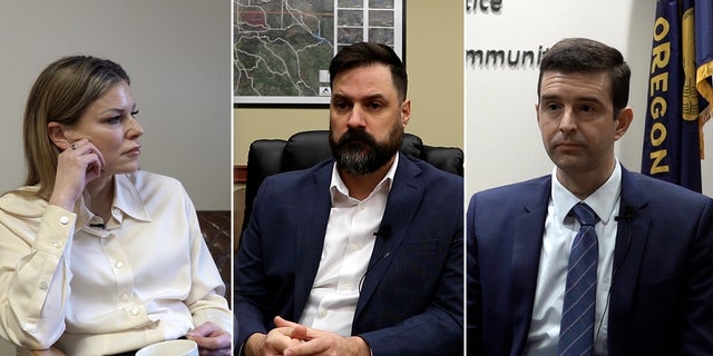 From left, Portland trial attorney Kristin Olson, Clackamas County Commissioner Ben West, and Washington County District Attorney Kevin Barton.