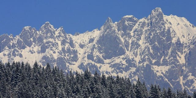 The mountains of the Kitzbuehel Alps in Austria are pictured.