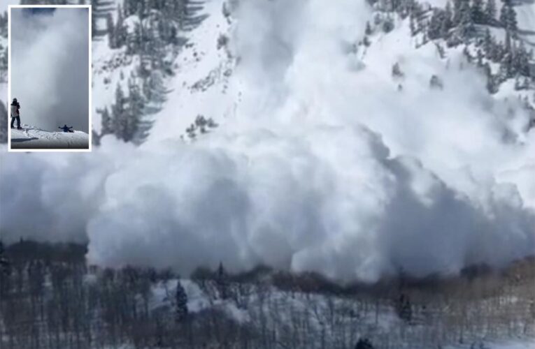 Mesmerizing ‘powdercloud’ avalanche descends down Utah mountain