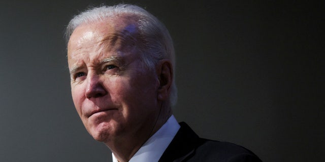 U.S. President Joe Biden delivers remarks at the Homeland Security Department's 20th Anniversary ceremony in Washington, U.S., March 1, 2023. 