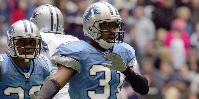 Stanley Wilson #31 of the Detroit Lions celebrates on the field during the game against the Dallas Cowboys at Texas Stadium at Texas Stadium on December 31, 2006 in Irving, Texas. 