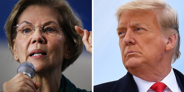 Sen. Elizabeth Warren and former President Donald Trump