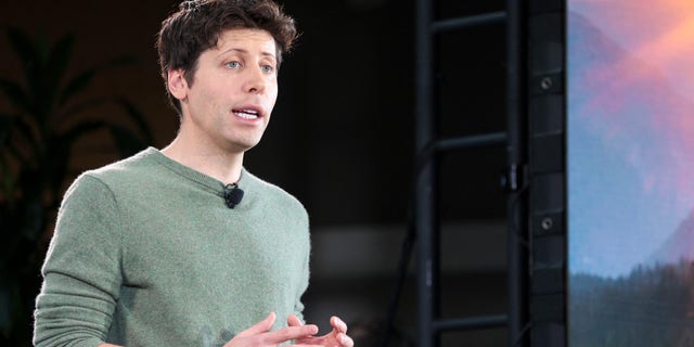 OpenAI CEO Sam Altman speaks during a keynote address announcing ChatGPT integration for Bing at Microsoft in Redmond, Washington, on Feb. 7, 2023.