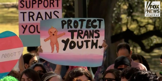 'Protect Trans Youth' protesters