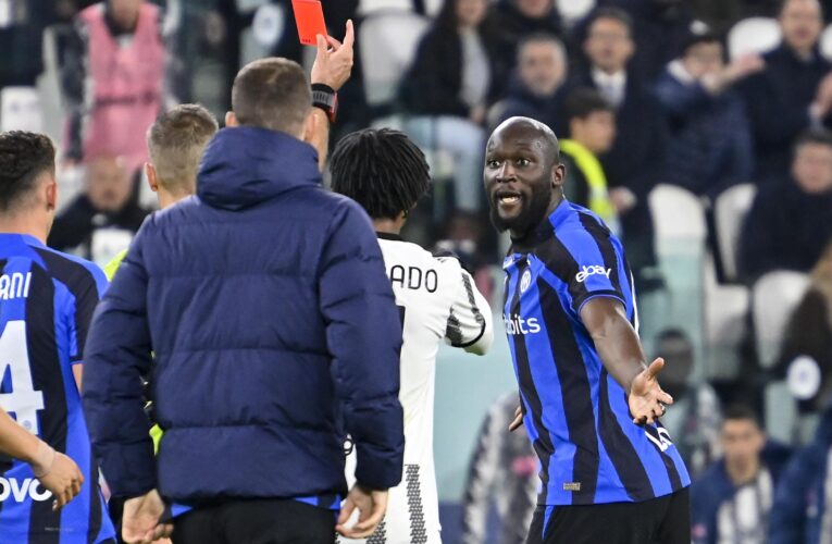 Juventus 1-1 Inter Milan: Romelu Lukaku nets late penalty before being sent off in chaotic Coppa Italia semi-final clash