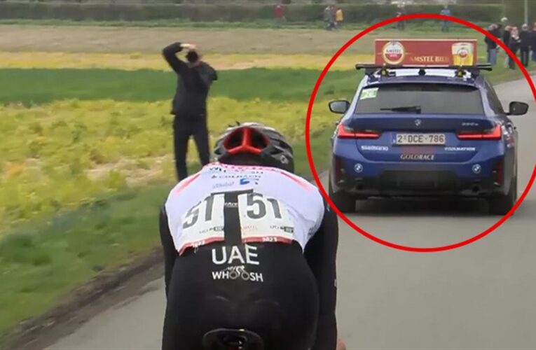 ‘Inexplicable’ or ‘nothing wrong’? Tadej Pogacar’s car slip stream at Amstel Gold Race causes debate