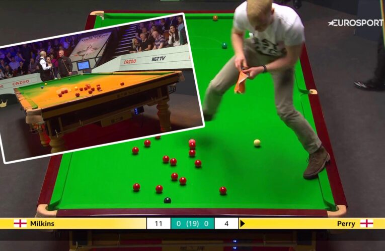 World Snooker Championship 2023 protest: Just Stop Oil activists invade the Crucible and throw powder on table