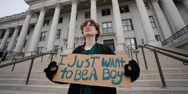 Trans kids rally at the Utah State Capitol