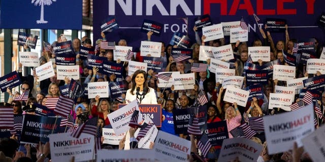 Republican presidential candidate Nikki Haley