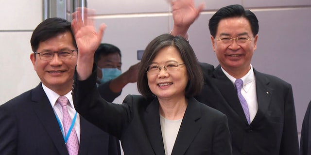 Taiwan president departs Taipei