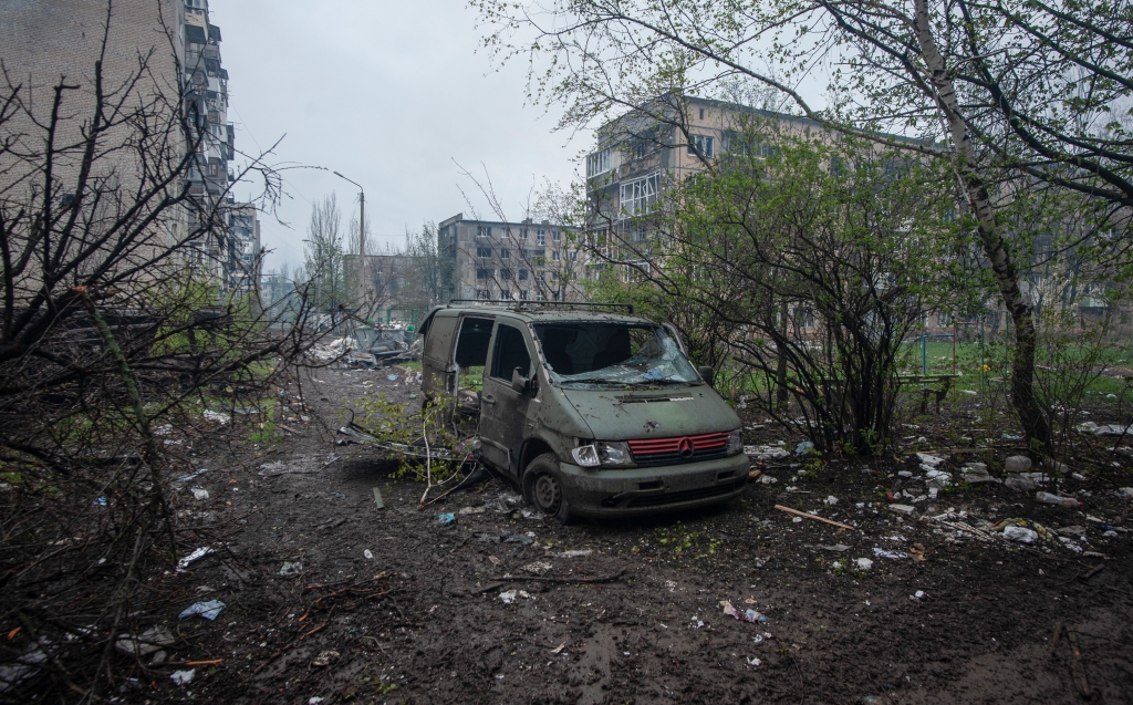 A view of war-torn Bakhmut is seen after heavy battles between Ukraine and Russian troops in the Donetsk region of Ukraine. 