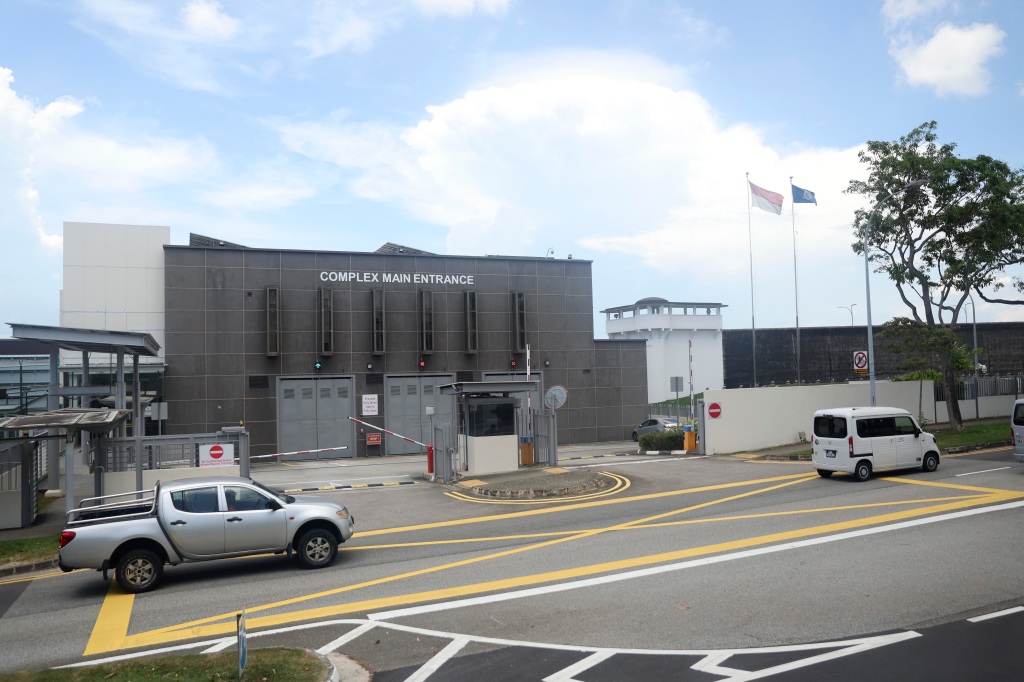 Singapore Prison Service main entrance is seen on April 26, 2023. 