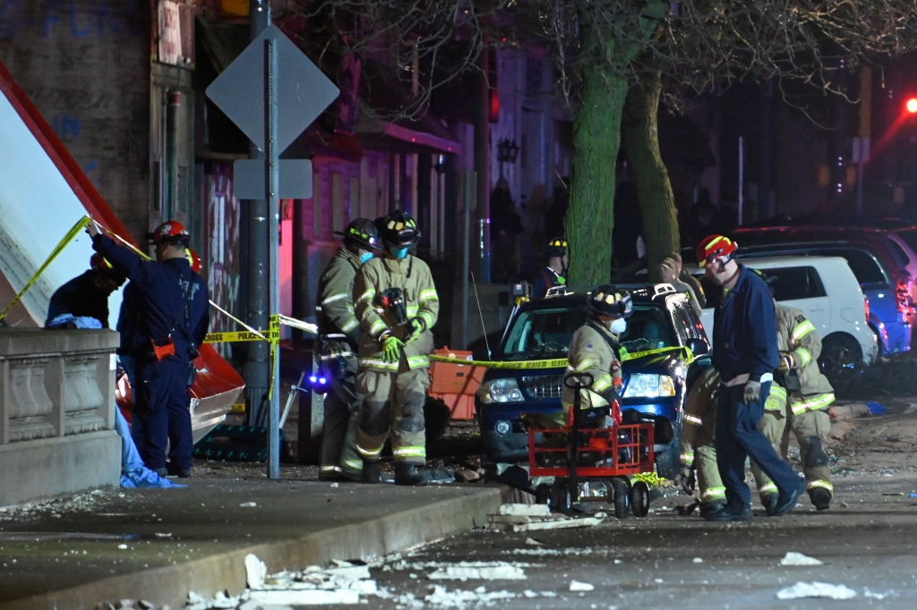 At least 1 person was killed as storms struck the Apollo Theater in Illinois on March 31, 2023.