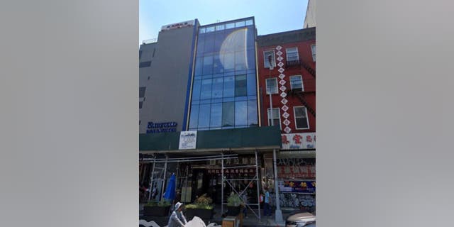 A photograph of the building in Manhattan's Chinatown neighborhood that housed the secret police station, according to the Justice Department.