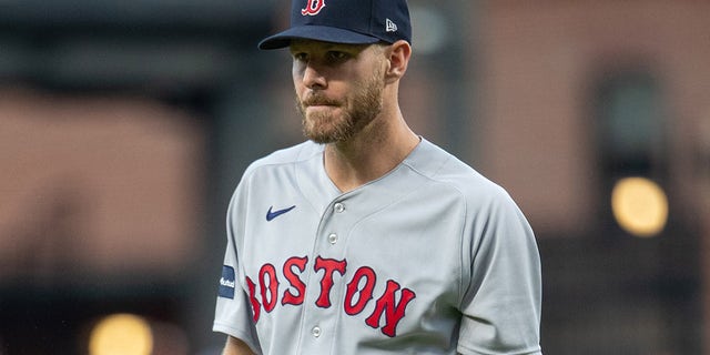 Chris Sale walks off the mound