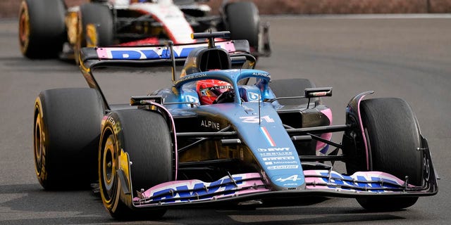 Esteban Ocon drives in Baku