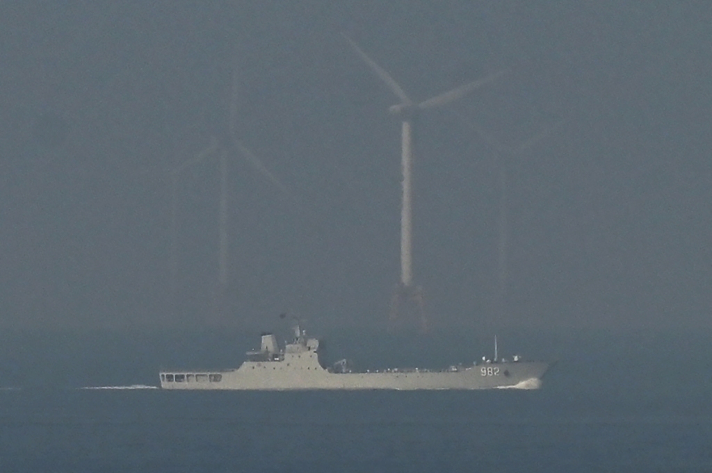 China’s People’s Liberation Army issued a protest over the flight of a United States Navy P-8A Poseidon anti-submarine patrol aircraft through the Taiwan Strait. A PLA Navy ship pictured on April 10, 2023.