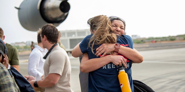 US evacuees from Sudan