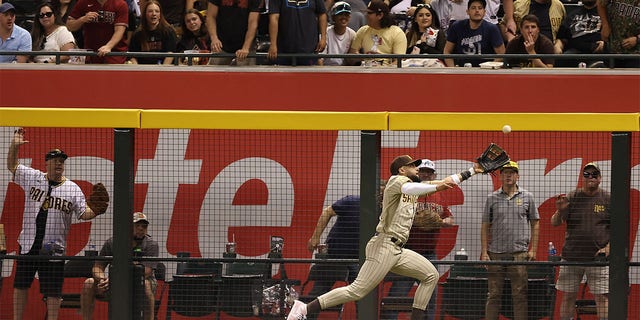 Fernando Tatis Jr. makes a play in the outfield