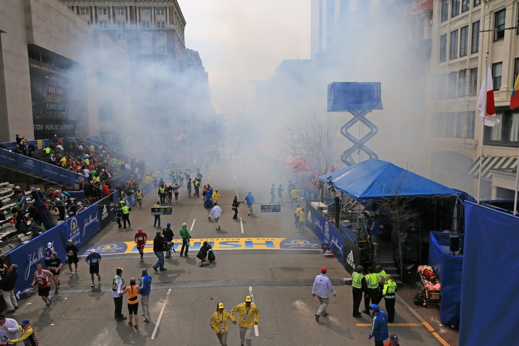 Three people were killed and more than 260 were injured when two pressure-cooker bombs went off at the marathon finish line.