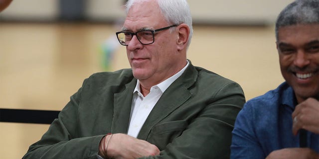 Phil Jackson looks on during the NBA Draft Combine