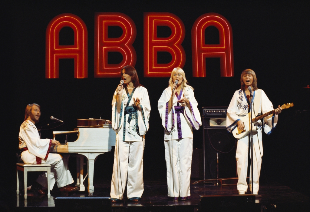 Abba on October 19, 1976, in California, Los Angeles, CA. 