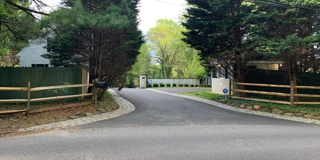 An empty Secret Service guard shack located outside the access road leading to President Joe Biden's private residence in Wilmington, Delaware on Friday, April 19, 2019. 