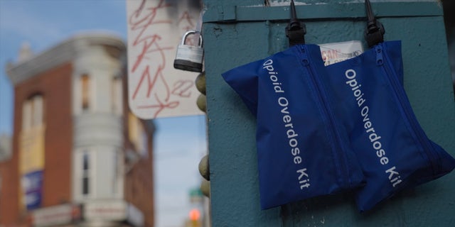 Narcan kit hangs in Philadelphia