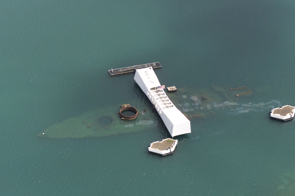 The USS Arizona Memorial in Pearl Harbor, Hawaii, May 16, 2001. 